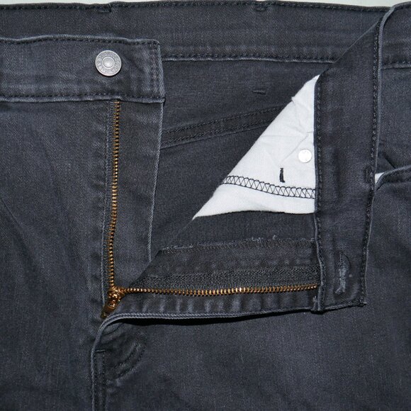 Levis 502 Men's Actual Size 38x30 Jeans Stretch Denim Regular Tapered Leg Black - Picture 5 of 11